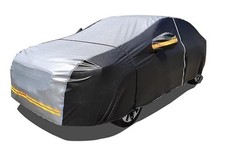 6 Layers Car Cover Waterproof All Weather for Sedan XXL - Grey and Black