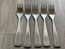 5 norstal maya stainless steel mid century sandwich plate type forks