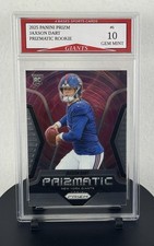 2025 Panini Prizm Jaxson Dart New York Giants Rookie Prizmatic Card Gem Mint 10