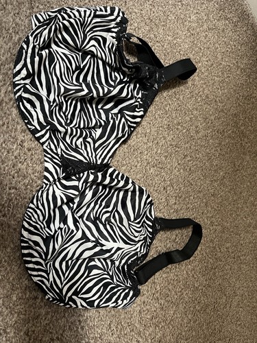 Women’s Black And White M&S Bra Size 32H Minimiser Full Cup BNWT