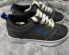 HEELYS Pro 20 Wheeled Shoe Skate Shoe Youth Sz 5 Gray White Royal Blue HE100759
