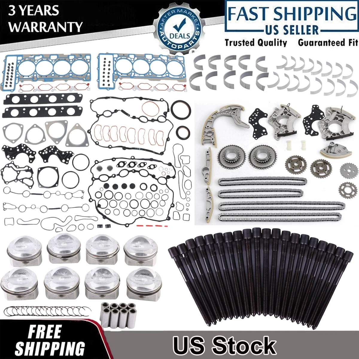 VR6 3.6L Engine Rebuild Kit – Fits VW Atlas Passat Touareg & Skoda (Gaskets & Rings)