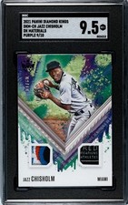 2021 Panini Diamond Kings Jazz Chisholm SGC 9.5 RC Dual Relic Jersey Purple /10