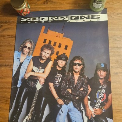 Scorpions Crazy World Vintage 1990 Promo Album Poster 24x36