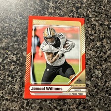 2024 PANINI DONRUSS JAMAAL WILLIAMS RED PRESS PROOF FOOTBALL CARD SAINTS NFL 221