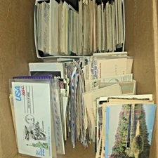 OVER 5 POUNDS OF WORLDWIDE, ENVELOPES, FIRST DAY COVERS, POSTCARDS, MORE