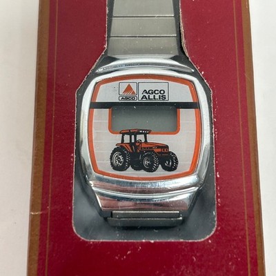 NOS Vintage AGCO ALLIS Tractor Digital Wrist Watch Agriculture Farming