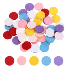 100Pcs Adhesive Felt Circles 1/2" Round Non-Woven Felt Stickers 5 Colors