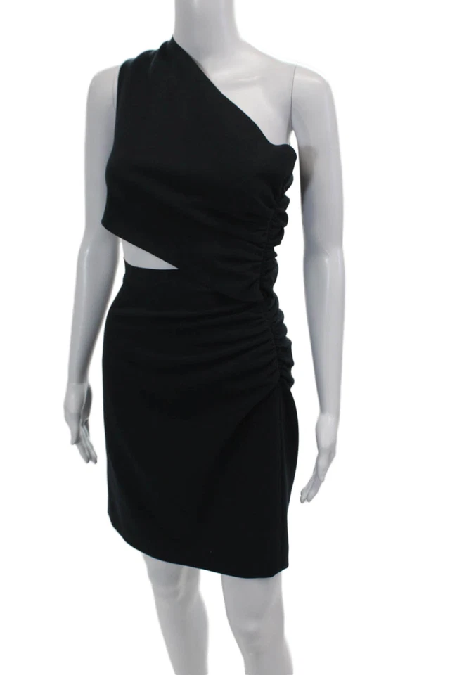 Vestido Elizabeth and James para mujer con cremallera en un hombro recortado azul marino talla 4 Foto 2 de 4