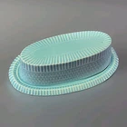 Vintage MCM  Red Wing Pottery Capistrano covered butter in blue/aqua