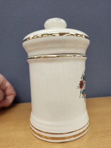 Vintage Ceramic Jeanne Robinette California Apothecary Jar & Lid Colchici Semina - Picture 4 of 13