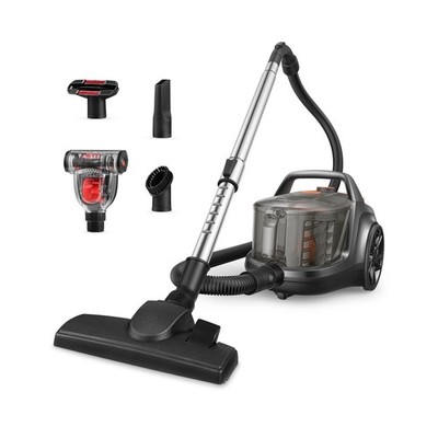 Orgtoy 40Kpa Canister Vacuum Cleaner, 1600W Bagless Canister Vacuum with 2 HE...