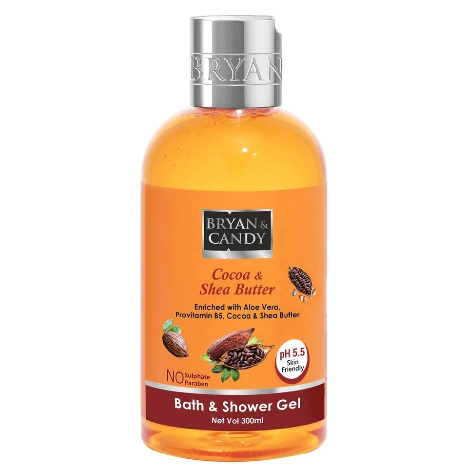 Bryan & Candy Duschgel Kakao & Shea Butter Gel 300 ml für Weiche Strahlende Haut - Bild 1 von 4