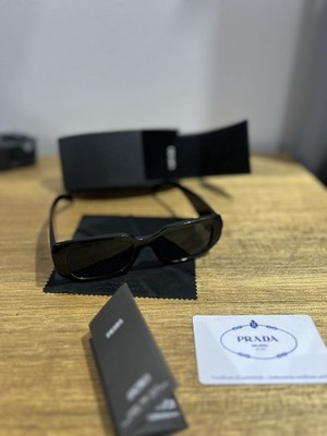 Prada PR17WS 1AB5S049 Women's Sunglasses 49 mm Black / Dark Grey Lens