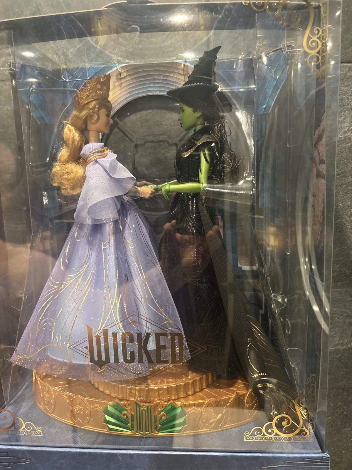 Glinda and Elphaba Wicked Forever Changed Musical Keepsake Dolls 