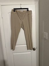 Calvin Klein Women's Dress Pants, 14W, Beige