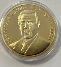 Woodrow Wilson 28th Great American Presidents 1.25” Token
