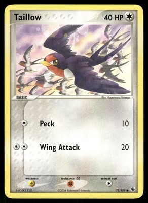 2004 Near Mint Pokemon Tailow 072/109 Ruby Sapphire English