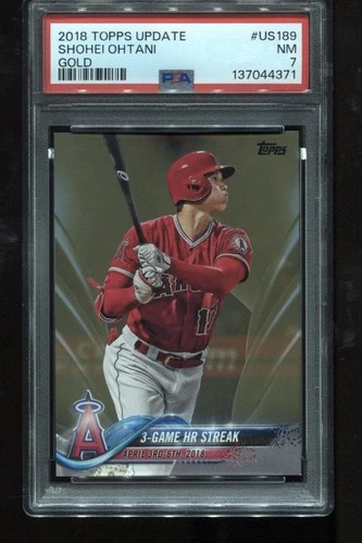 Shohei Ohtani Rookie 2018 Topps Update GOLD #US189 295/2018 RC Card MLB PSA 7