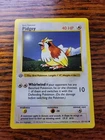 Grey Stamp 1ST EDITION Pidgey 57/102 Base Set SHADOWLESS Vintage Pokemon LP