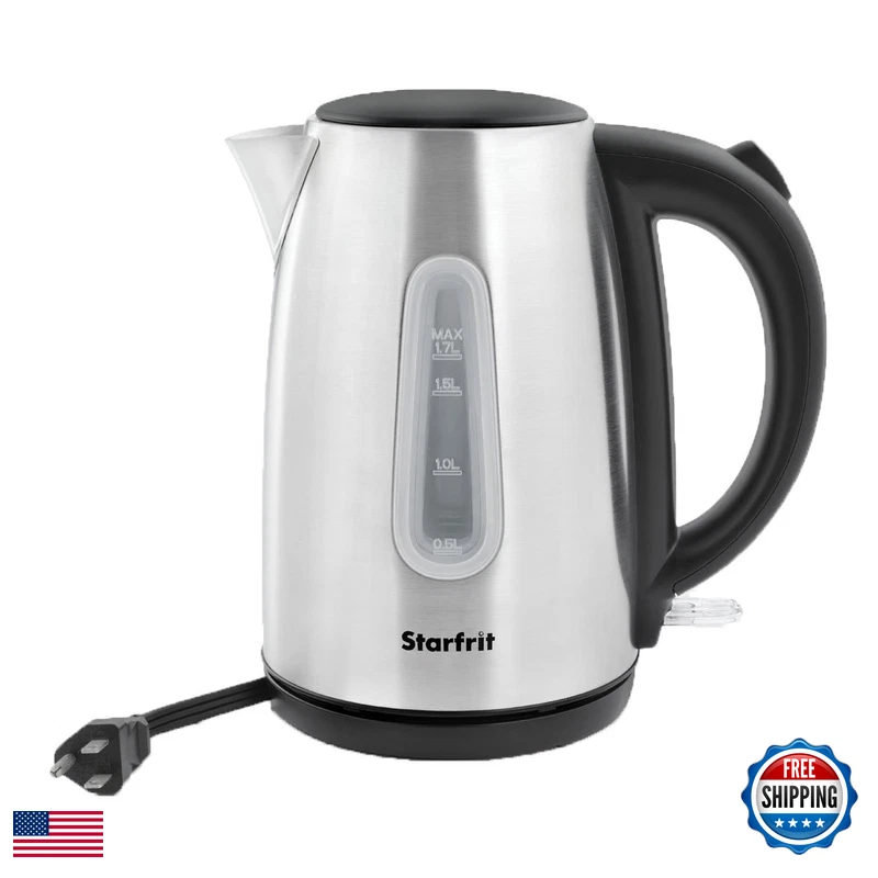Starfrit Electric Kettle - 1.7L - Water Level Window - Automatic Shut-Off -
