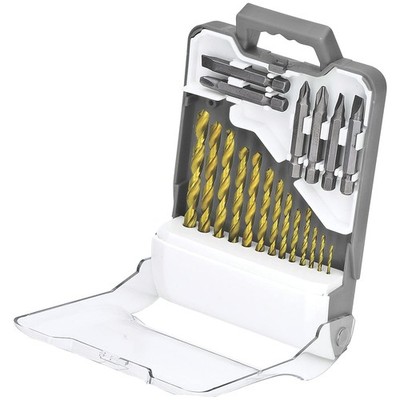 19-Piece Drill/Driver Bit Set, gray