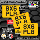 Motorbike Show Number Plate 8x6 Size Reflective Bike Plate Quad/Bike/ATV/Scooter