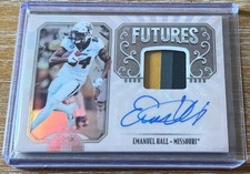 EMANUEL HALL 2019 Panini Legacy FUTURES PRIME LOGO PATCH AUTO ROOKIE MISSOURI !