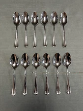 12-Mikasa FRENCH COUNTRYSIDE TEASPOONS Glossy Stainless Steel NEW!