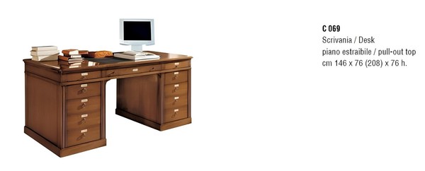 Schreibtische Italienische MöBel BüRo Holz Tische Tisch SekretäR Schreibtisch-image