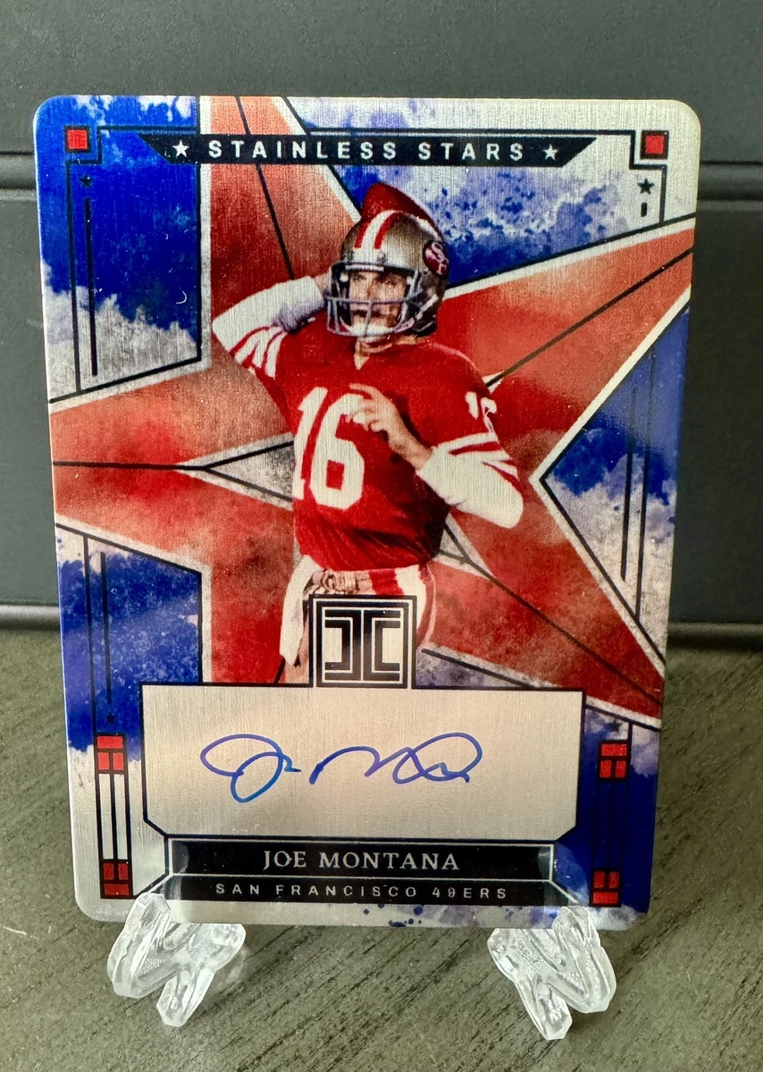 Panini Joe Montana Autographed Football Sports Trading Cards
