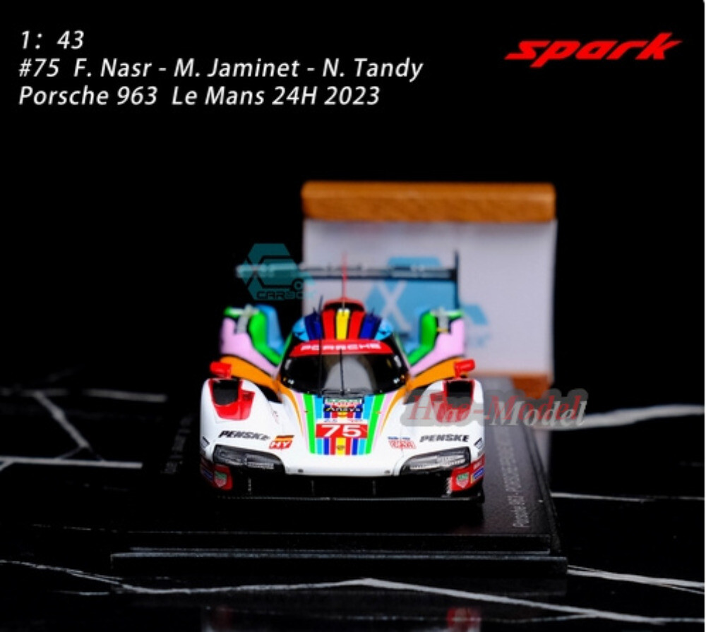 Spark 1:43 Le Mans Porsche 963 #75 2023 Alloy Diecast Model