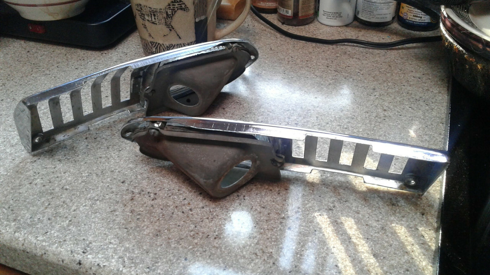 1950's 1951 Chevrolet Parts Parking Light + Housings Original Vintage