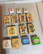 14 Wood Rubber Stamps With Positive Messages. Great For Teachers 