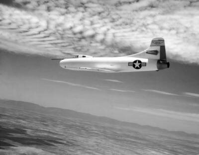 In flight, USA, May 1952 The Douglas D-558-1 Skystreak was a sing - Old Photo