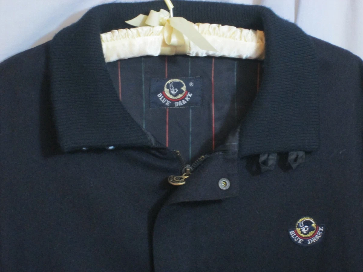 Blue Drake Bomber Ladies Jacket Navy Lambs Wool Italy Large eBay