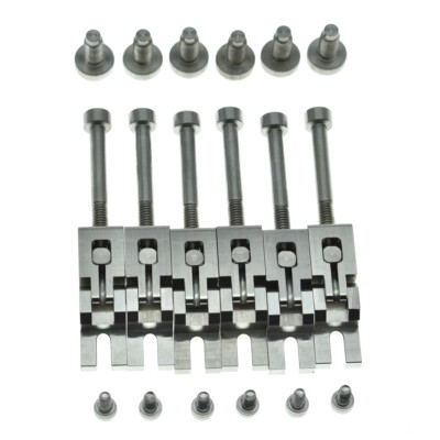 Steel Double Locking Tremolo Bridge Saddles w/ Screws for FR Floyd Rose Tremolos