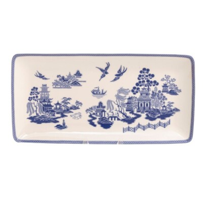 Bone China Blue Willow Bone China Loaf Tray, Set of 2
