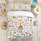 3D Cartoon Worker Tool Colorful Quilt Cover Set Bedding Sets Pillowcases 64