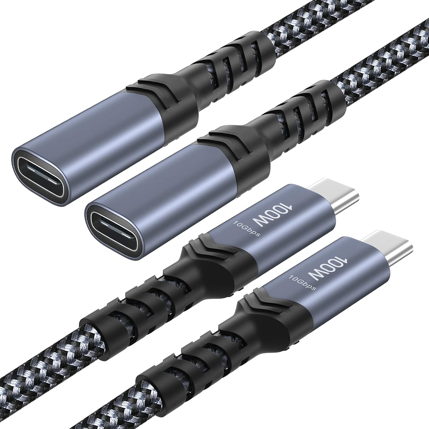 3Ft USB-C Extension Cable - 100W Fast Charging, Male to Female Extender