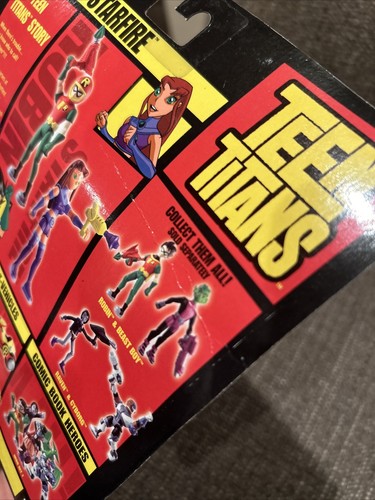 2003 BANDAI DC TEEN TITANS GO ROBIN & STARFIRE 3,5" ACTION FIGURE CONFEZIONE DA 2 - Foto 15 di 16