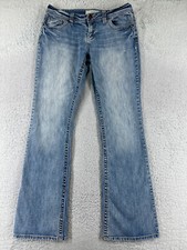 Maurices Pants Womens 10 Short Blue Denim Jea...