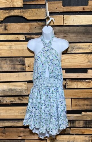 Aerie Spring Fling Floral Halter Mini Dress Large Cotton Size XL NWT