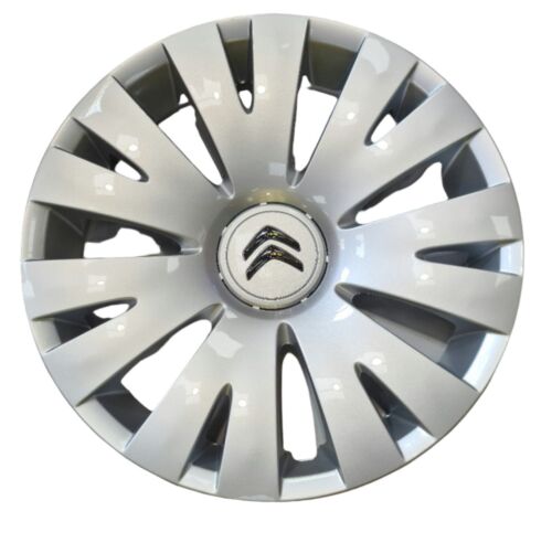 New Genuine Citroen Berlingo 08-16 15" x4 Silver Wheel Trim Cap Cover 98136143VV - Picture 3 of 4