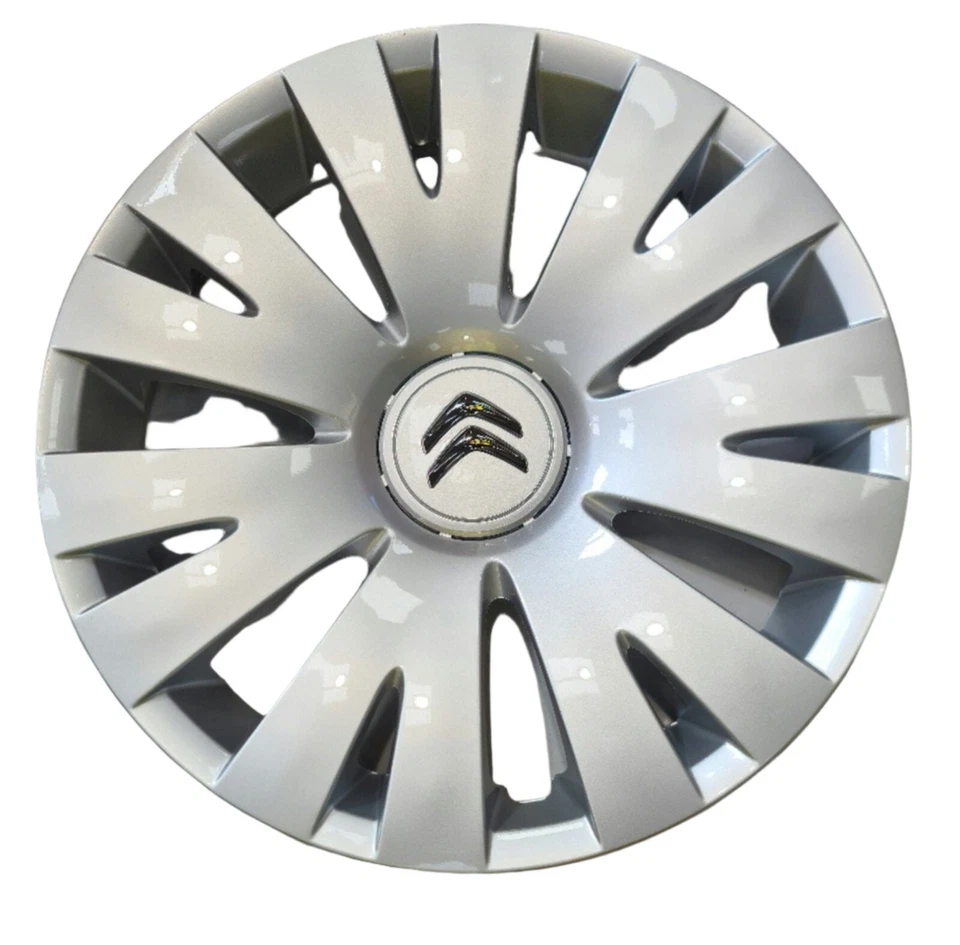New Genuine Citroen Berlingo 08-16 15" x4 Silver Wheel Trim Cap Cover 98136143VV - Image 3 of 4