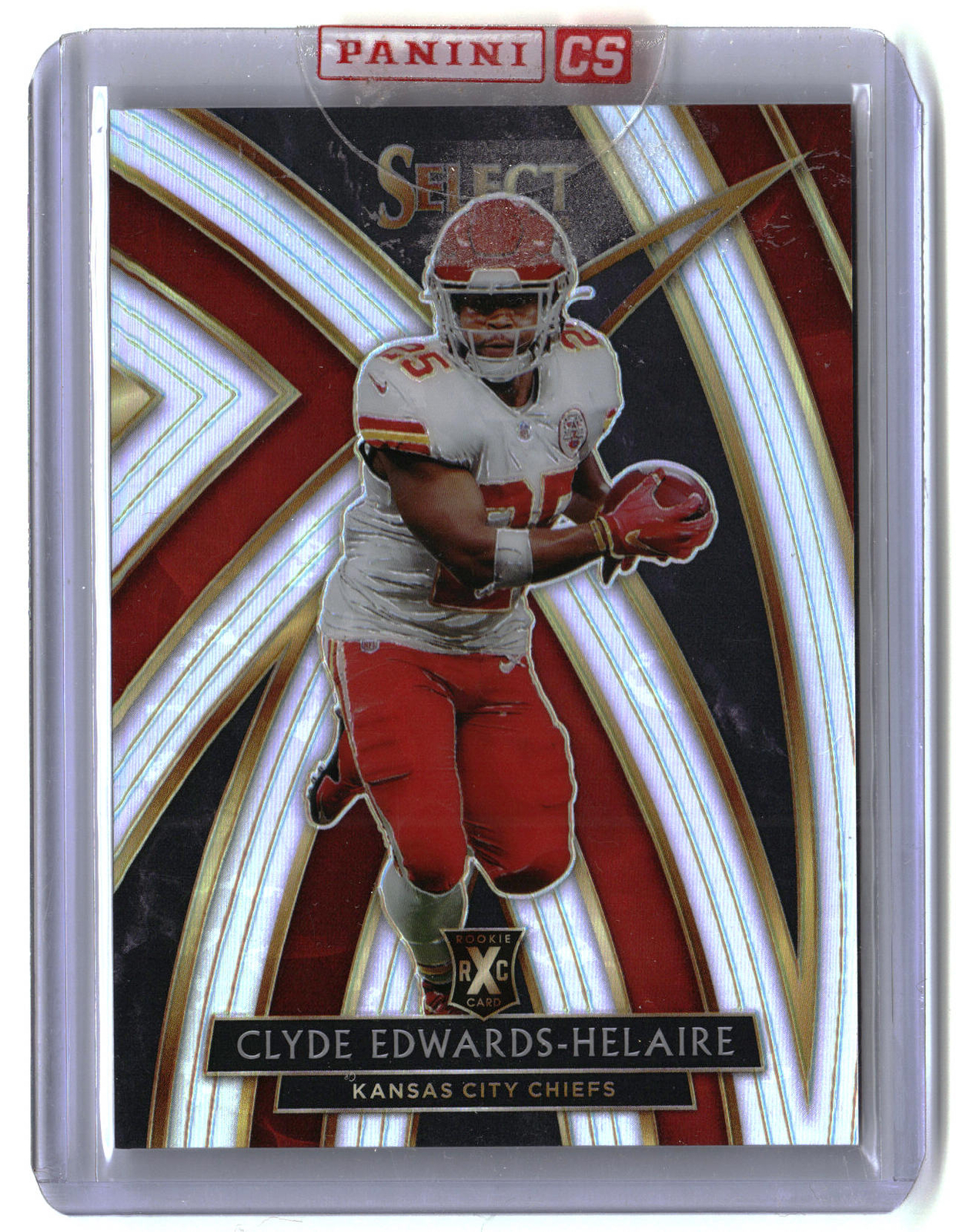 Clyde Edwards-Helaire 2019 Panini Select #306 2020 XRC Prizm Redemption Chiefs