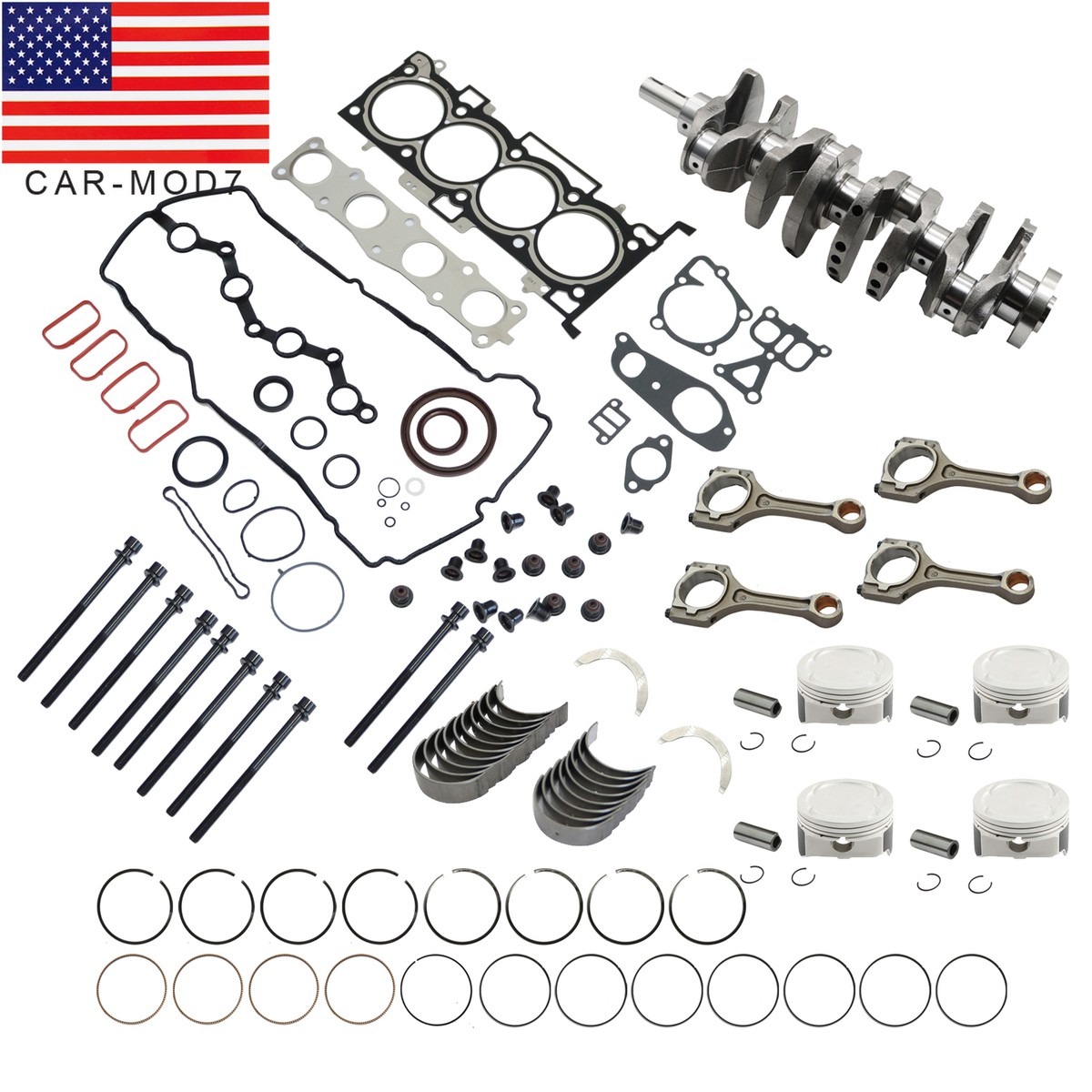 G4KE Engine Overhaul Rebuild Kit & Crankshaft & 4X Con Rods For