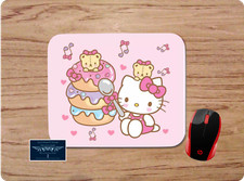 HELLO KITTY DONUTS CUSTOM MOUSEPAD NON-SLIP CLASSIC CARTOON FREE SHIP USA