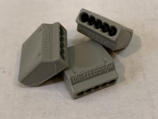 3 x WAGO 5-WAY PUSH WIRE CONNECTOR 16A 273-101 GREY