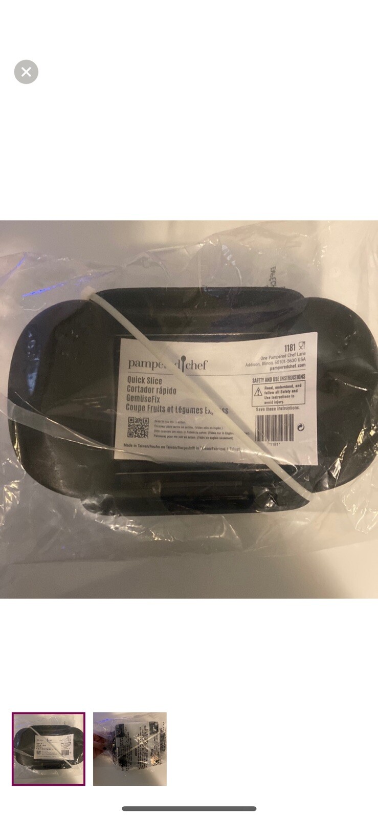 PAMPERED CHEF Quick Slice 1181 Fruit Veggie Slicer Kitchen Tool NEW